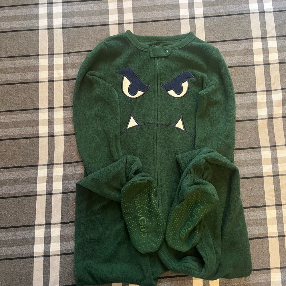 GAP Green Monster Fleece One Piece Pyjamas PJs